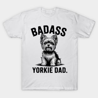 Badass Yorkie Dad T-Shirt